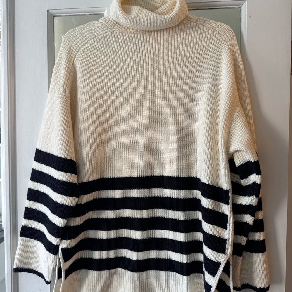 Striped Turtleneck Sweater